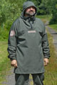 223 Куртка типа анорак с полукомбинезоном из рип стопа зеленого