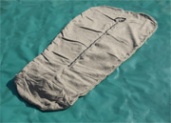 Спальный мешок с лицевым вырезом и центральной молнией с вшитым дном из шинельного сукна 021