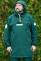 225 Куртка типа анорак с полукомбинезоном из ткани киржач зеленый