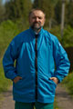 248 Куртка из смесовой голубой с флисом голубым